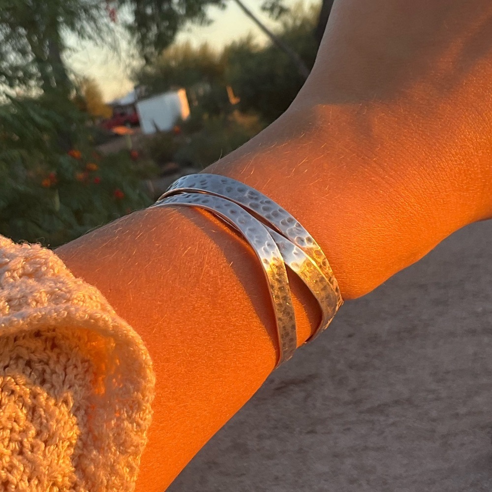 Sterling Silver Hammered Bracelet